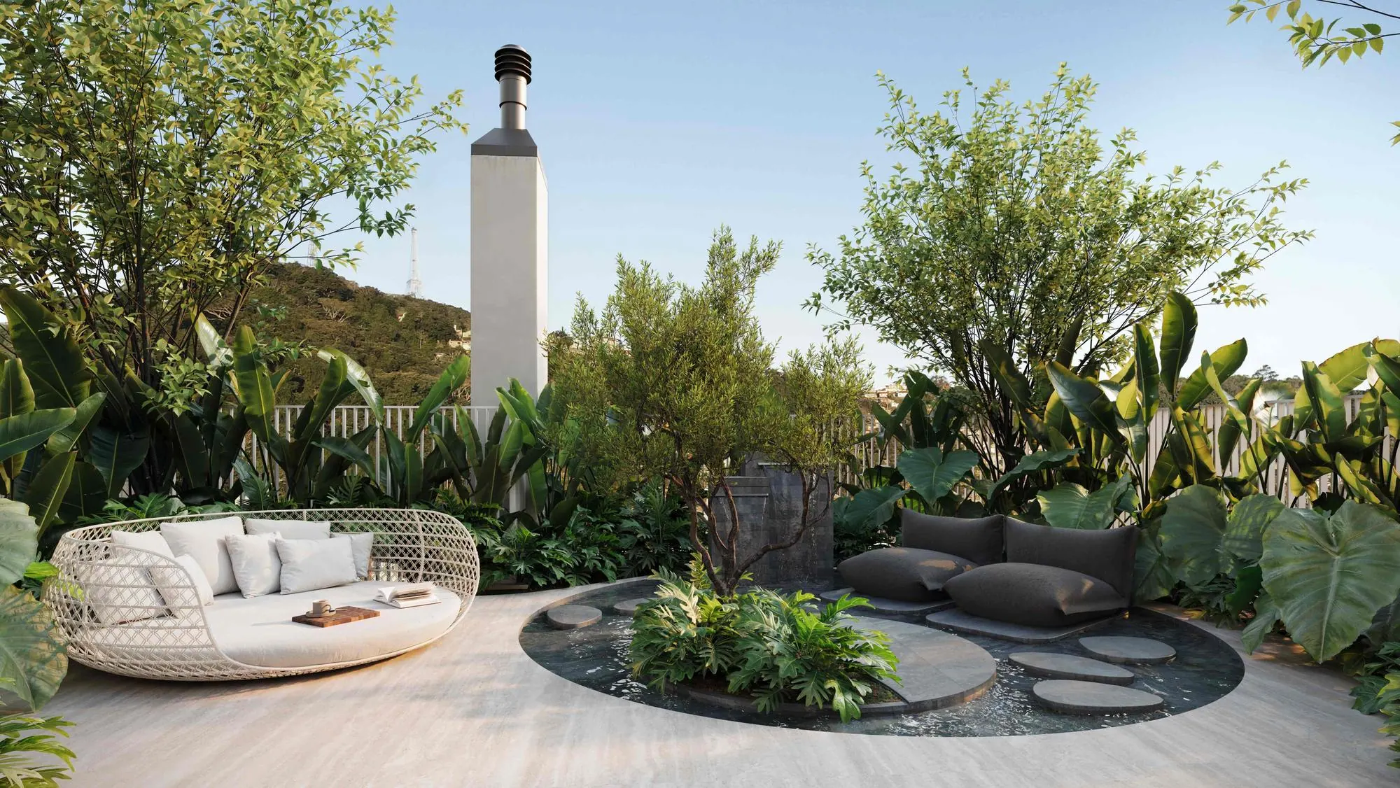 Zenn Living Residence, espaço zen